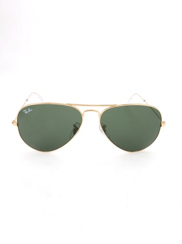 Ray Ban Męskie okulary przeciwsłoneczne "Aviator" w kolorze zielono-złotym