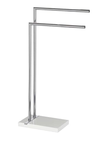 Wenko Handdoekhouder "Noble" zilver/wit - (B)45,50 x (H)82 x (D)20 cm