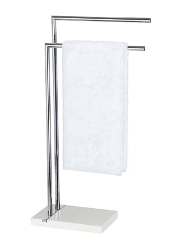 Wenko Handdoekhouder "Noble" zilver/wit - (B)45,50 x (H)82 x (D)20 cm