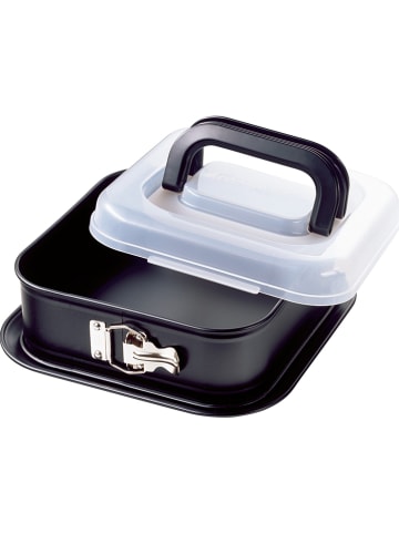 Kaiser Springform mit Deckel in Schwarz - (B)24 x (H)8 x (T)24 cm