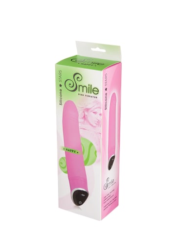 Smile Vibrator "Happy" in Pink - (L)22 cm
