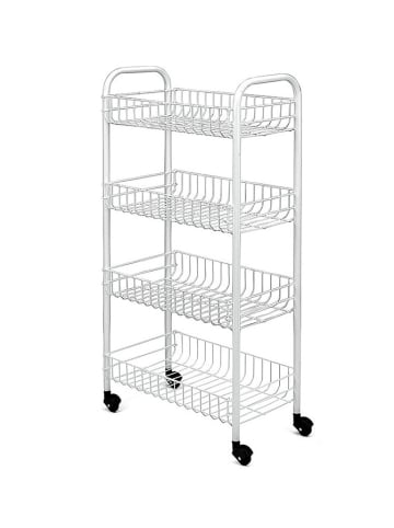 metaltex Allzweckwagen "Pisa" in Weiß - (B)41 x (H)84 x (T)23 cm