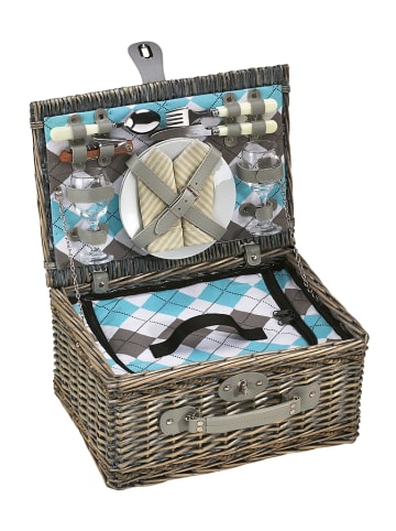 Cilio Picknick-Korb "Stresa deluxe" in grau