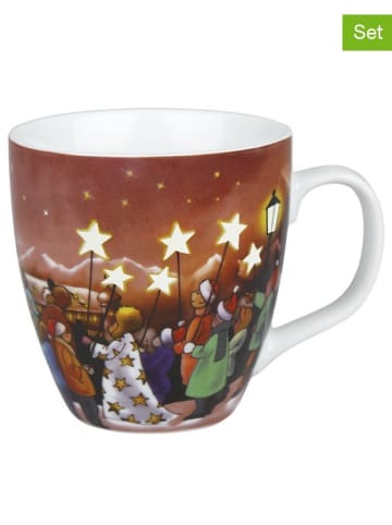 Könitz Kubki (2 szt.) w kolorze brązowym ze wzorem