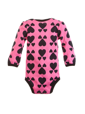 Green Cotton Body in pink/ schwarz