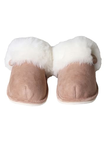 Kaiser Naturfellprodukte Wełniane kapcie w kolorze brązowym