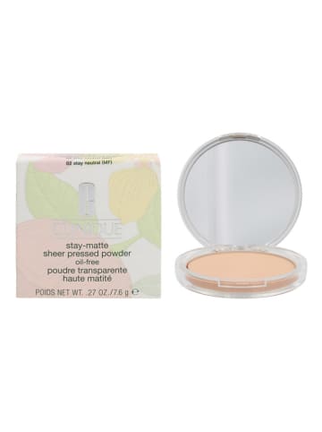 Clinique Puder "Stay-Matte Sheer - 02 Stay Neutral", 7,6 g