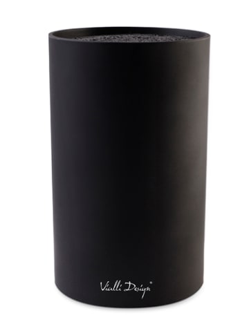 Vialli Design Messerblock in Schwarz - (H)18 x Ø 11 cm
