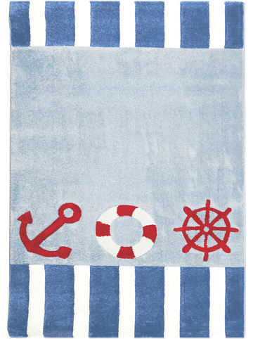 kids love rugs Dywan w kolorze niebiesko-czerwono-białym