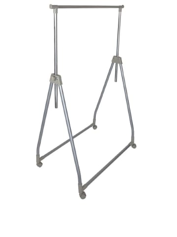 Wenko Kledingrek zilverkleurig/grijs - (B)88 x (H)168 x (D)49 cm