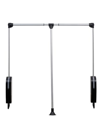 Wenko Kledingrek zilverkleurig/zwart - (H)80 x (D)10 cm