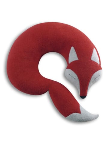 Leschi Nackenkissen "Der Fuchs Peter" in Rot/ Schwarz - (B)32 x (L)32 cm