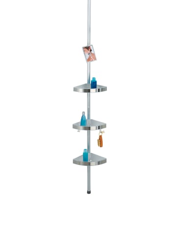 Wenko Teleskopowy regał "Premium" w kolorze srebrnym pod prysznic - 27,5 x 20 cm