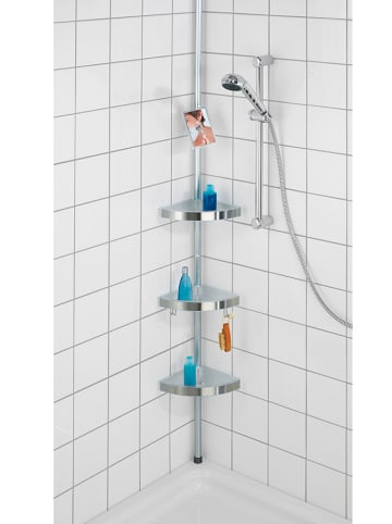 Wenko Telescopische stang-hoekrek "Premium" zilver - (B)27,5 x (D)20 cm