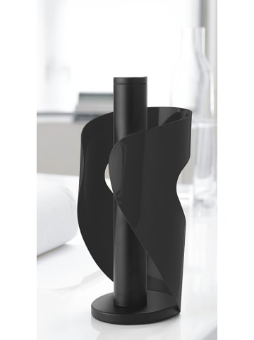 Steel-Function Keukenrolhouder "Pisa" zwart - (H)28 x Ø 13 cm