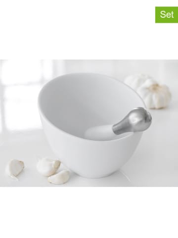 Steel-Function 2-delige vijzelset "Milano" wit - Ø 15,5 cm
