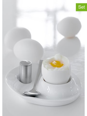 Steel-Function 3-częściowy zestaw "Milano" w kolorze białym do jajek
