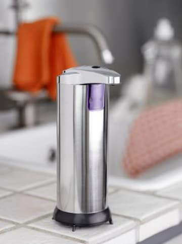 Steel-Function Bezdotykowy dozownik mydła w kolorze srebrnym - wys. 11,9 cm