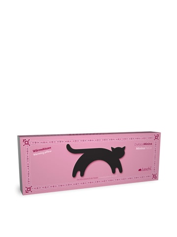 Leschi Nekwarmtekussen "De kat Minina" rood - (B)17 x (L)39 cm