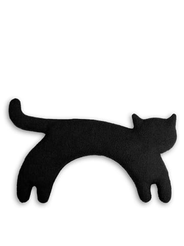 Leschi Nekwarmtekussen "De kat Minina" zwart - (B)17 x (L)39 cm