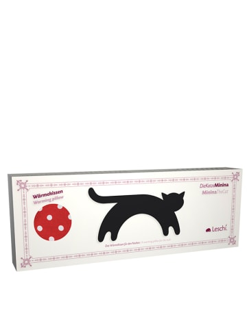 Leschi Nackenkissen "Die Katze Minina" in Rot/ Weiß - (B)17 x (L)39 cm