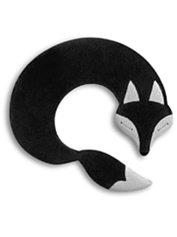 Leschi Nackenkissen "Der Fuchs Noah" in Schwarz - (B)25 x (L)30 cm