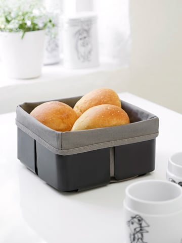 Steel-Function Brotkorb in Schwarz/ Chrom - (B)20 x (T)20 cm