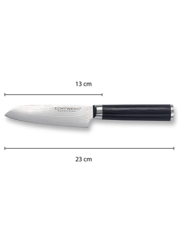 Echtwerk Nóż Santoku w kolorze srebrno-czarnym
