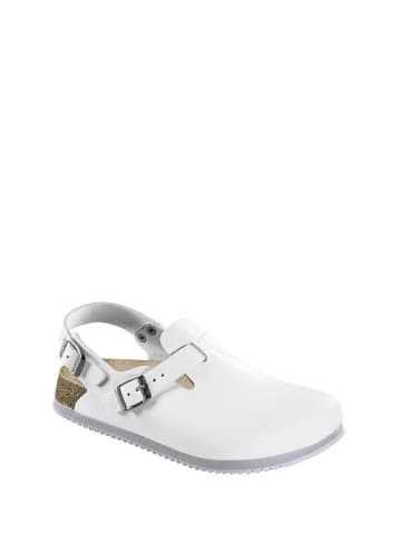 Birkenstock Leder-Clogs "Tokio" in Weiß