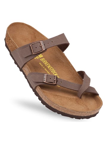 Birkenstock Leder-Zehentrenner "Mayari" in Braun