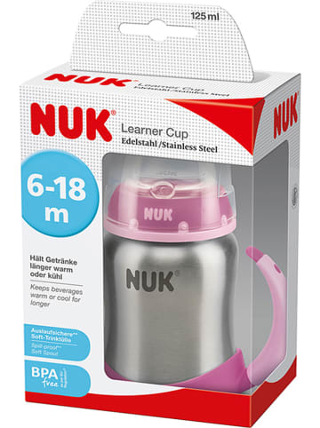 NUK Edelstahl-Trinklernflasche "Learner Cup" in Rosa - 125 ml