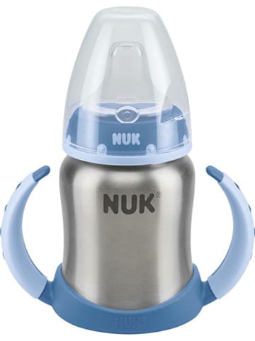 NUK Edelstahl-Trinklernflasche "Learner Cup" in Blau - 125 ml