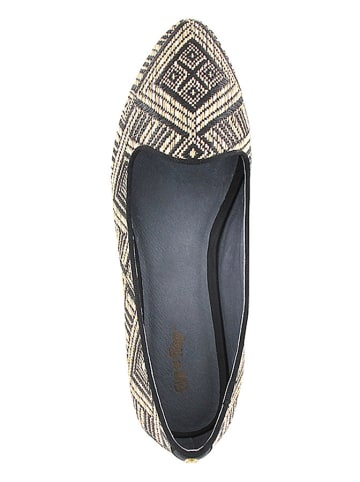 Flip Flop Slipper "Tula" in Schwarz/ Beige