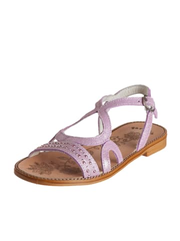 Garvalin Skórzane sandały w kolorze lawendowym