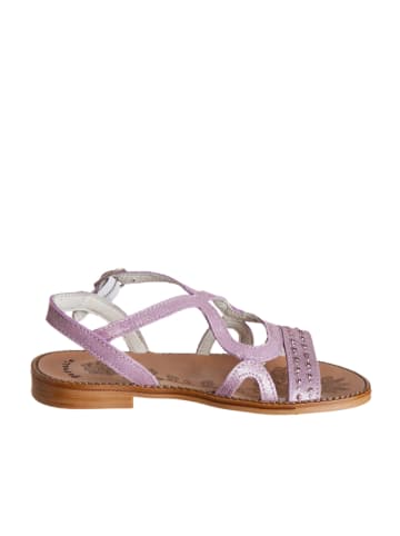 Garvalin Leder-Sandalen in Flieder