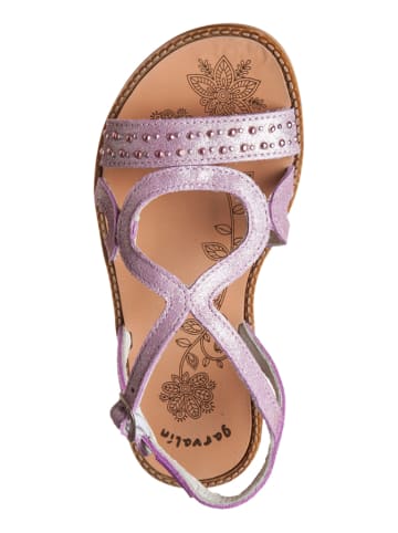 Garvalin Leder-Sandalen in Flieder