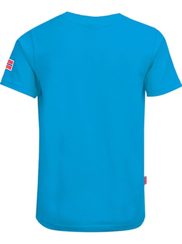 Trollkids Koszulka funkcyjna "Windrose" w kolorze błękitno-niebieskim
