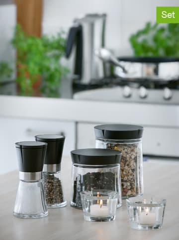 Rosendahl 2-delige set: kruidenmolens "Grand Cru" zwart - (H)14,40 cm