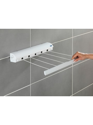 Wenko Wand-waslijn wit - (B)7 x (H)7 x (D)47,5 cm