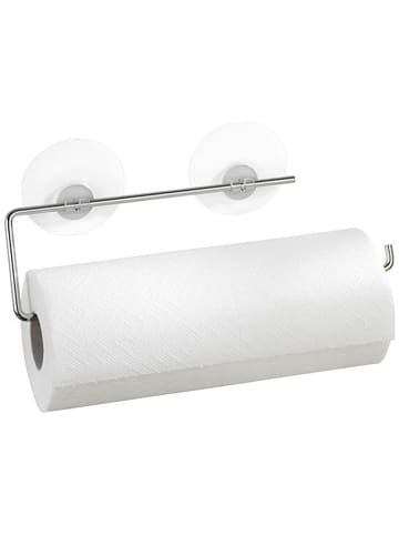 Wenko Uchwyt "Static-Loc" w kolorze srebrnym na ręczniki kuchenne - szer. 30 cm