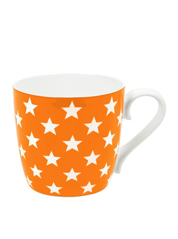 Könitz Mok "Stars" oranje/wit - 415 ml