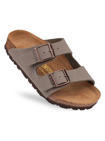 Birkenstock Pantoletten "Arizona" in Taupe - Weite S