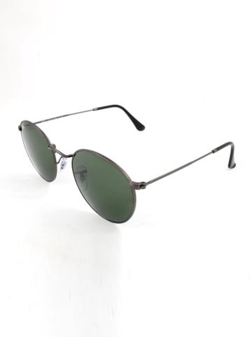Ray Ban Męskie okulary przeciwsłoneczne "Round" w kolorze srebrno-czarno-zielonym