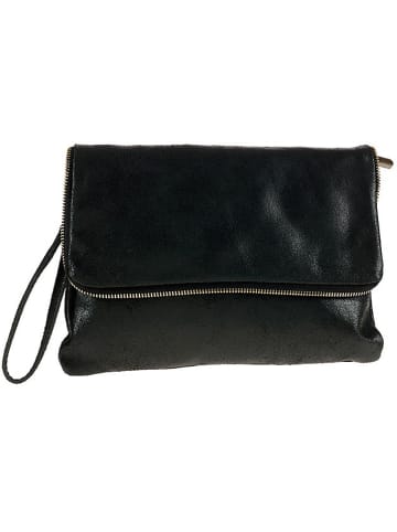 ORE10 Leder-Clutch "Oscar" in Schwarz - (B)27 x (H)18 x (T)3 cm