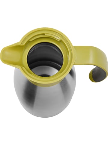 Emsa Edelstahl-Isolierkanne "Soft Grip" in Silber/ Grün - 1 l