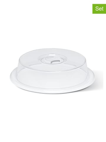 Emsa 2er-Set: Mikrowellenabdeckhauben in Transparent - Ø 26 cm