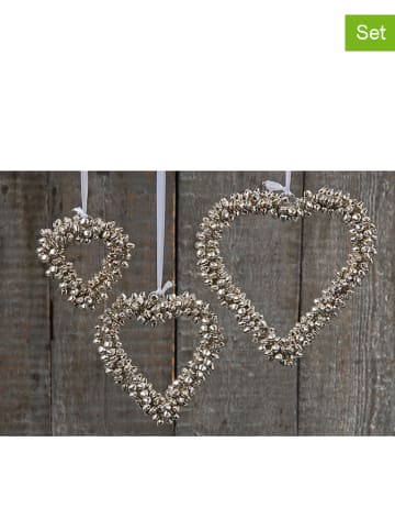 Boltze 6-delige set: decoratieve hangers "Belletjes" zilverkleurig
