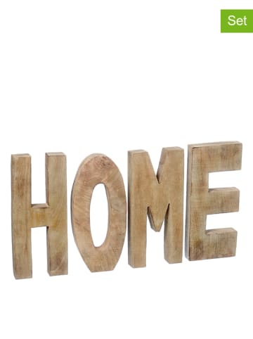 Boltze 4-delig decoratief object "Home" naturel