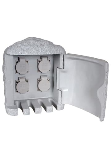 näve Buitenstopcontact grijs - (H)21 cm