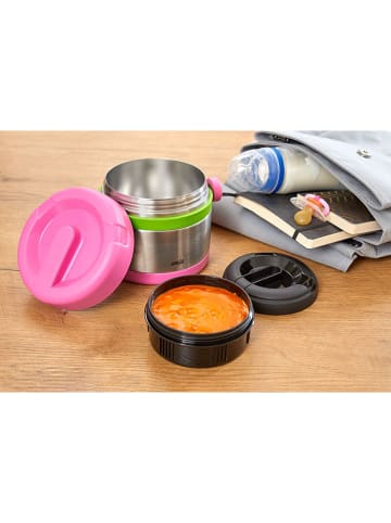 Emsa Roestvrijstalen isoleervoedselcontainer "Mobility" zilverkleurig/zwart - 1,2 l